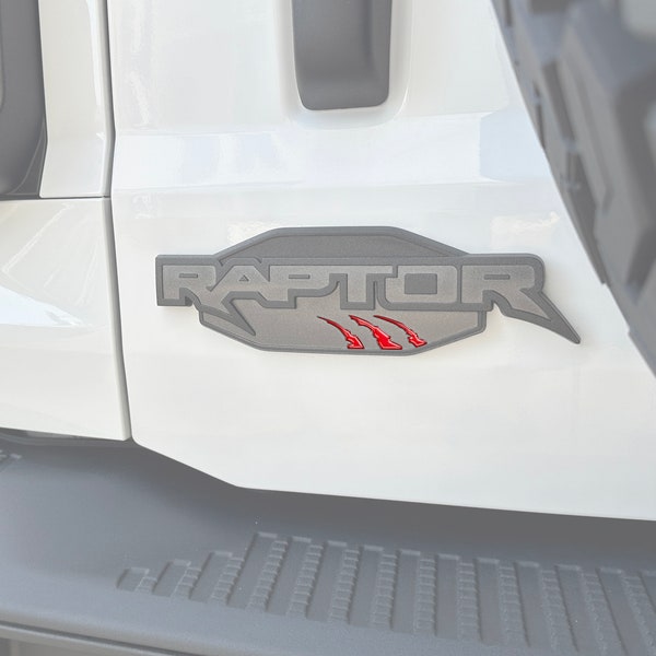 Emblème Raptor pour marques de griffes - Pour Bronco Raptor 2022-2024 - Kit de 3 pièces