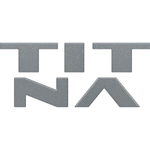 May include: A silver metallic logo with the word "TITAN" in all caps.