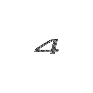 TufSkinz | Rear Emblem &quot;4&quot; Overlay - Compatible with 2019-2025 Rav4 - 1 Piece Kit