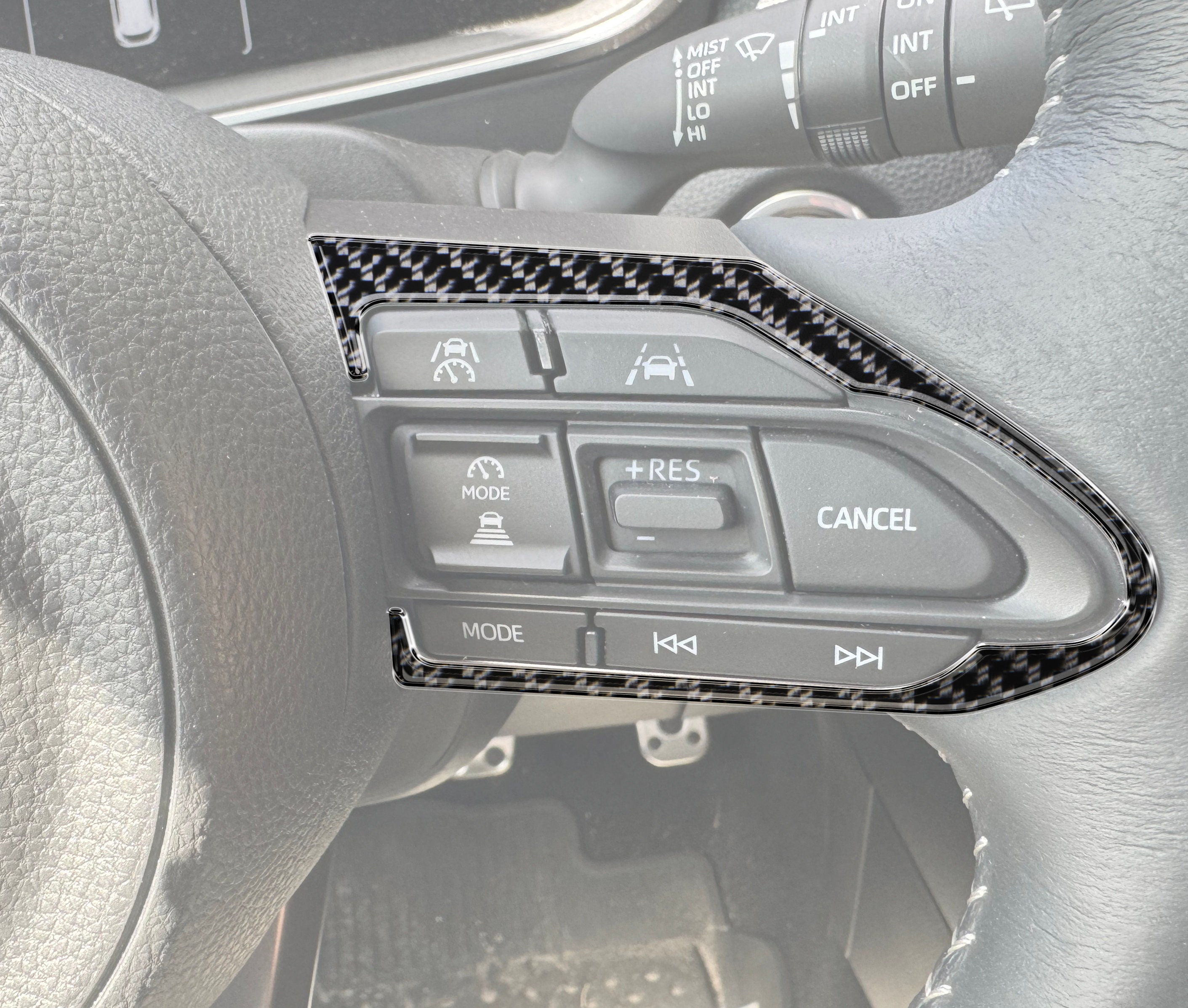 Tufskinz | Steering Wheel Button Accent Overlays - Fits 2023-2025 GR Corolla - 2 Piece Kit