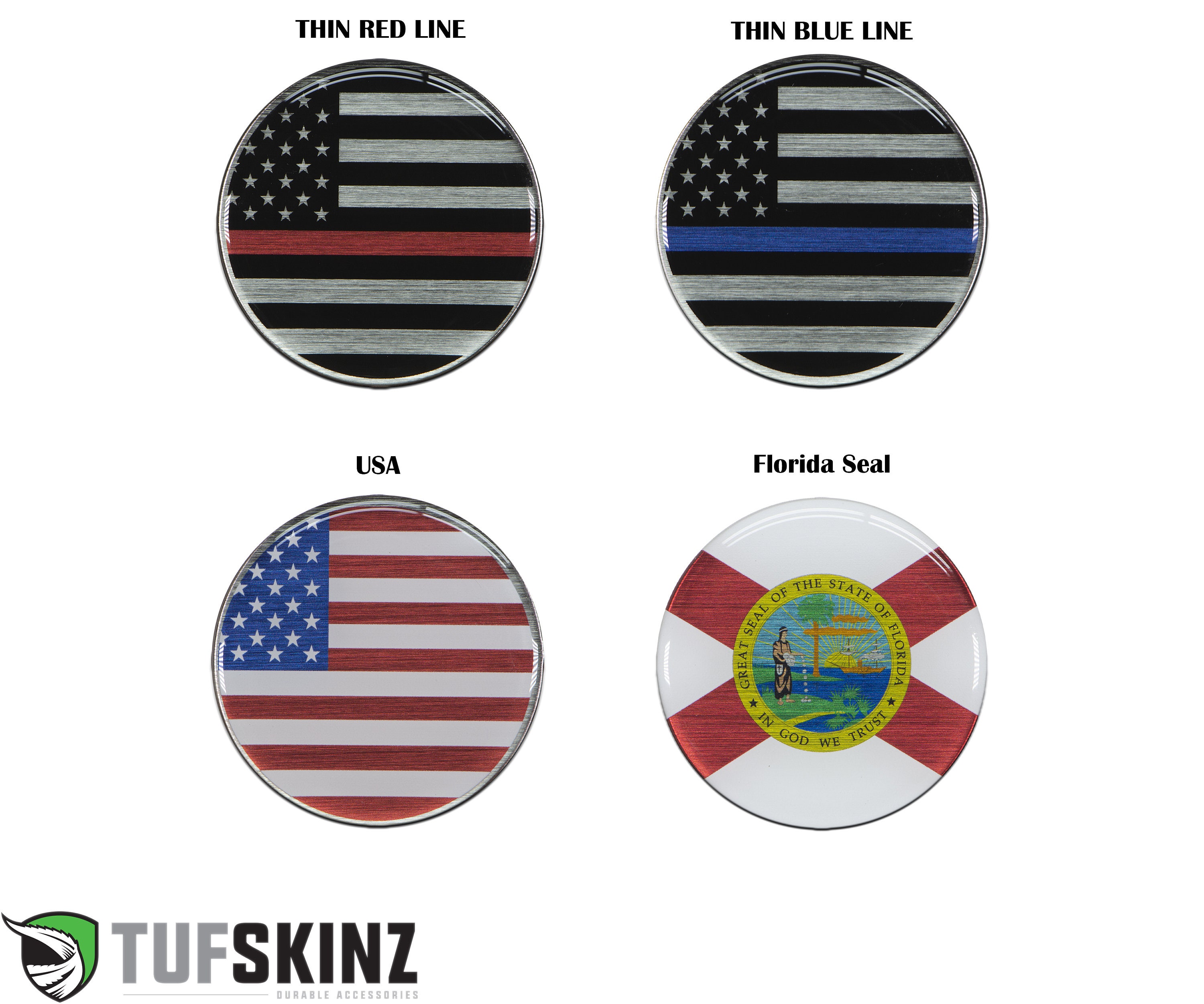 Tufskinz Fun Rated Badges Brushed Silver 1 Piece Kit 