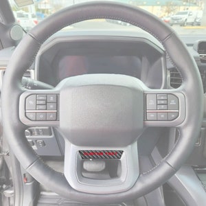 Tufskinz | Custom Text Steering Wheel Insert - Fits 2021-2025 F-150 - 1 Piece Kit