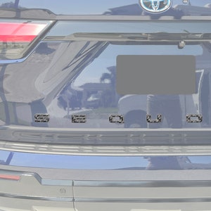 Tufskinz | Rear hatch Letter Overlays - Fits 2023-2025 Toyota Sequoia - 7 Piece Kit