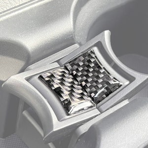 Tufskinz | Center Console Cup Holder Divider Accent Trim - Fits 2016-2023 Tacoma - 2 Piece Kit
