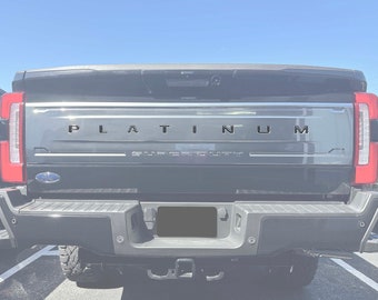 Tufskinz | Tailgate Letter Inserts - Fits 2023-2024 Super Duty Platinum & 2025-2026 Platinum Plus - 8 Piece Kit