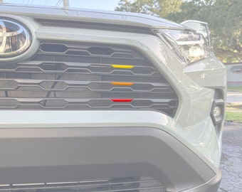 TufSkinz | Tri-Color Grille Line Inserts - Compatible with 2019-2024 Rav4 - 3 Piece Kit