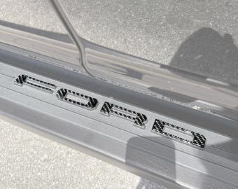 Tufskinz | Letter-overlays treeplank - past voor F-150 Lightning 2021-2026 - 8-delige set