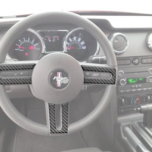Tufskinz | Steering Wheel Accents - Fits 2005-2009 Mustang - 3 Piece Kit
