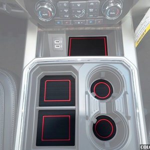 Tufskinz | Interior Cup Holder Inserts - Fits 2017-2022 Super Duty - 8 Piece Kit