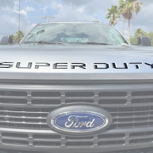 Insertos de letras para capó/Tufskinz: se adapta a Super Duty 2023-2025: kit de 10 piezas