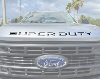 Tufskinz | Lettres insérées dans la capuche - Pour 2023-2026 Super Duty - Kit de 10 pièces