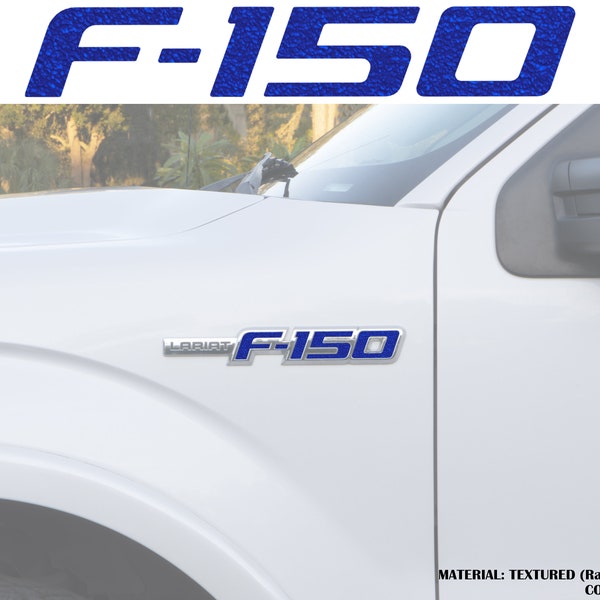 Tufskinz | Raised Textured F-150 Side Emblem Letter Inserts - Fits 2009-2014 F-150 OEM Emblem - 10 Piece Kit