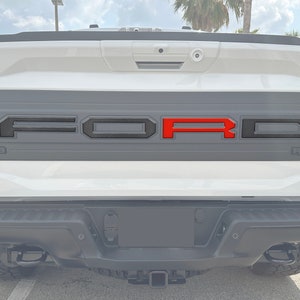 Tufskinz | Tailgate Letter Overlays - Fits 2021-2023 F-150 Raptor - 4 Piece Kit