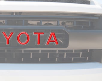Superposiciones de letras Tufskinz / Grille - Para Tundra 2014-2021 - Kit de 6 piezas