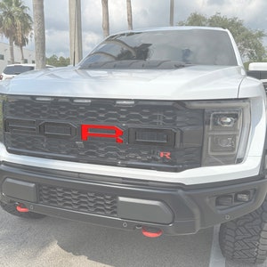 Tufskinz | Letter-overlays grille - past op F-150 Raptor 2021-2023 - 4-delige set