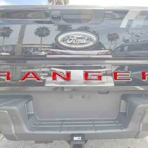 Insertos de letras para portón trasero Tufskinz: se adapta a Ranger 2024-2025: kit de 6 piezas