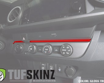 Tufskinz | Accent Strip Above Climate Control - Fits 2016-2023 Tacoma - 2 Piece Kit