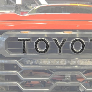 Tufskinz | Grille Letter Overlays - Fits 2022-2025 Tundra & 2023-2025 Toyota Sequoia - 6 Piece Kit