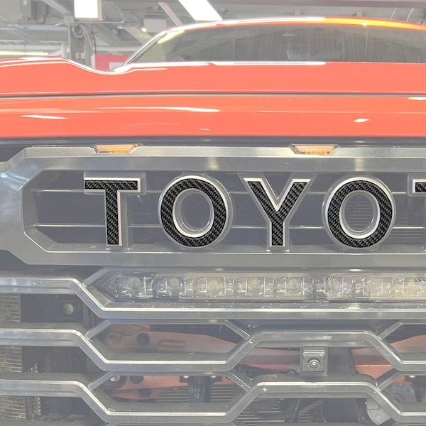 Tufskinz | Grille Letter Overlays - Fits 2022-2026 Tundra & 2023-2026 Toyota Sequoia - 6 Piece Kit