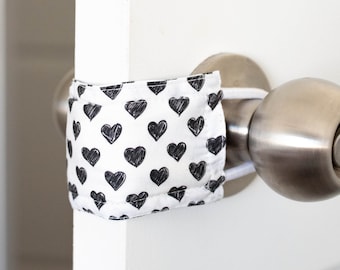 Original Latchy Catchy Door Silencer - Love Doodles  - Latch Cover - Door Jammer - Baby Safety - Baby Sleep Aid - No Slam - Sleep Aid