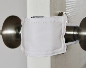 Original Latchy Catchy Door Silencer - White - Latch Cover - Door Jammer - Baby Safety - Baby Sleep Aid - No Slam - Sleep Aid