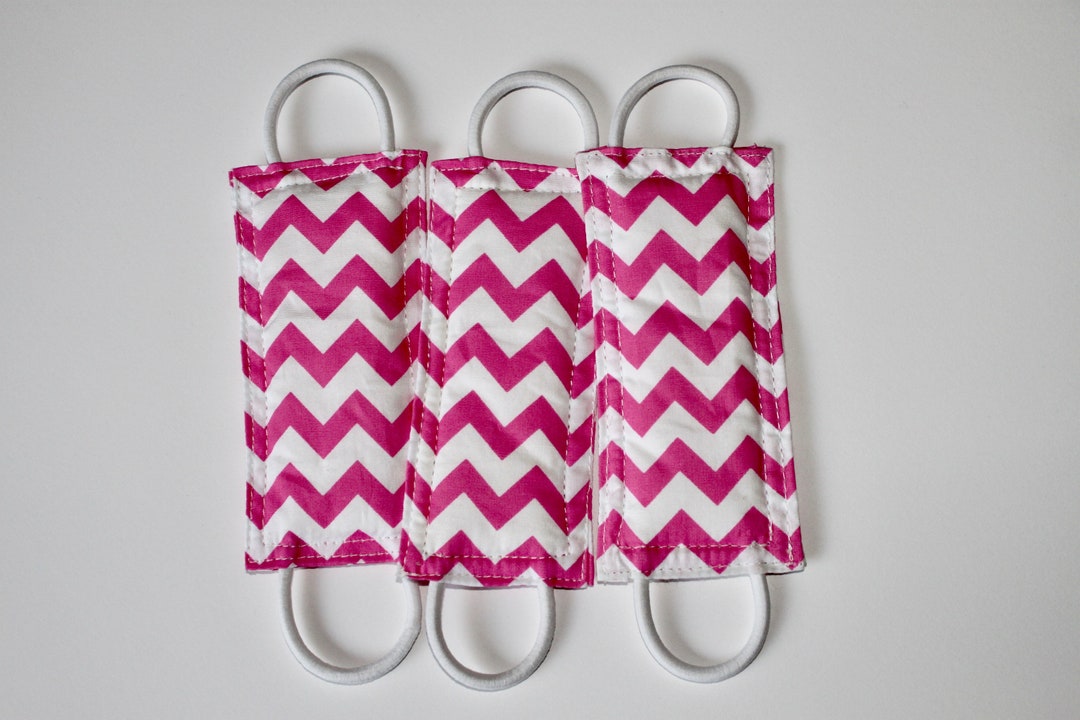 Original Latchy Catchy Door Silencer 10 PACK Pink Chevron Latch Cover