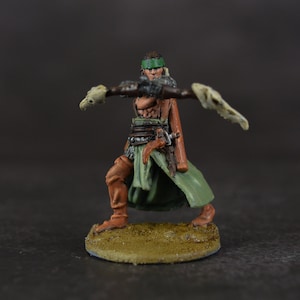 Hand Painted Half-Elf Ranger Miniature: D&D Archer