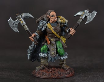 DnD Maschio Mezz'Orco Barbaro / Dungeons and Dragons Miniature / Ranger / Combattente / Hobgoblin / Guerriero / D&D Mini /