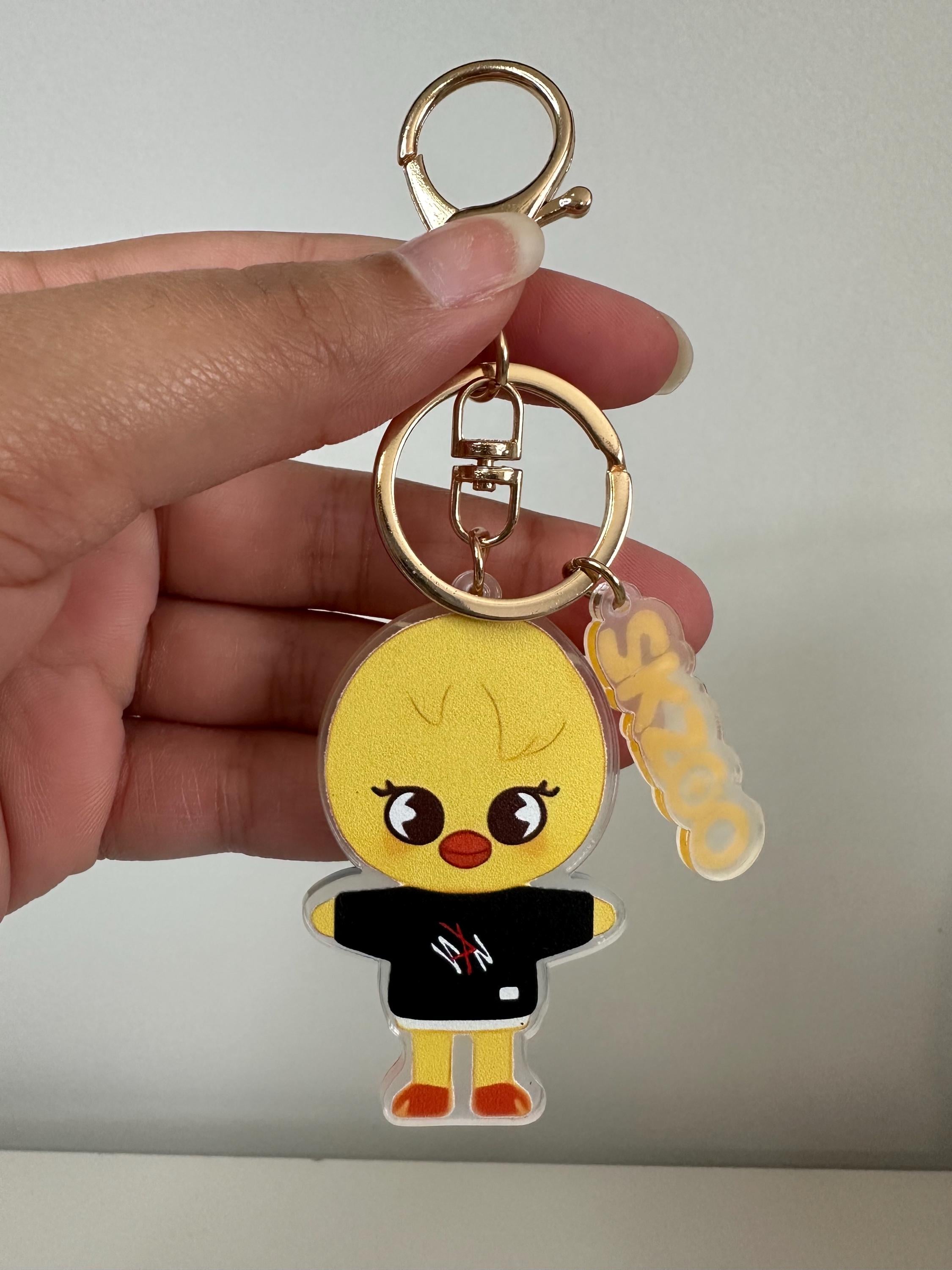 Stray-kids Porte-clés SK-ZOO Porte-clés Dessin Animé Porte-clés Acrylique KREYRING Sk-z Porte-clés KARMA Stay, Bang Chan, 5.5cm