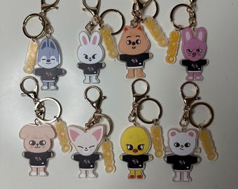 バンチャン　チャンビン　ハン skzooマイクロキーリング　straykids Stray Kids SKZOO マイクロ キーリング バンチャン ウルフチャン