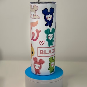 20oz/30oz BlackPink and Twice multistan Tumbler Skinny Tumbler/blink, once, Stainless Steel, Metal Straw,Unique Gifts, K-pop, girl group