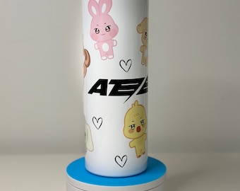 20oz/30oz Ateez Aniteez Tumbler Skinny Tumbler/atiny/ Ateez/Stainless Steel, Metal Straw, Personalized Gift,Unique Gifts, cup,kpop gift,cute