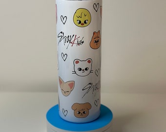 20oz/30oz Skzoo V2 Tumbler Stray Kids/Cup/SKZ cup/Merch Skinny Tumbler, Stainless Steel, Straw, Personalized Gift,Unique Gifts,/stay,heart