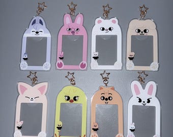 Portatarjetas fotográficas de acrílico transparente inspirado en SKZOO para Stray Kids STAY / Lindo accesorio de exhibición de PC Kpop, colores divertidos, perfecto para tarjetas fotográficas