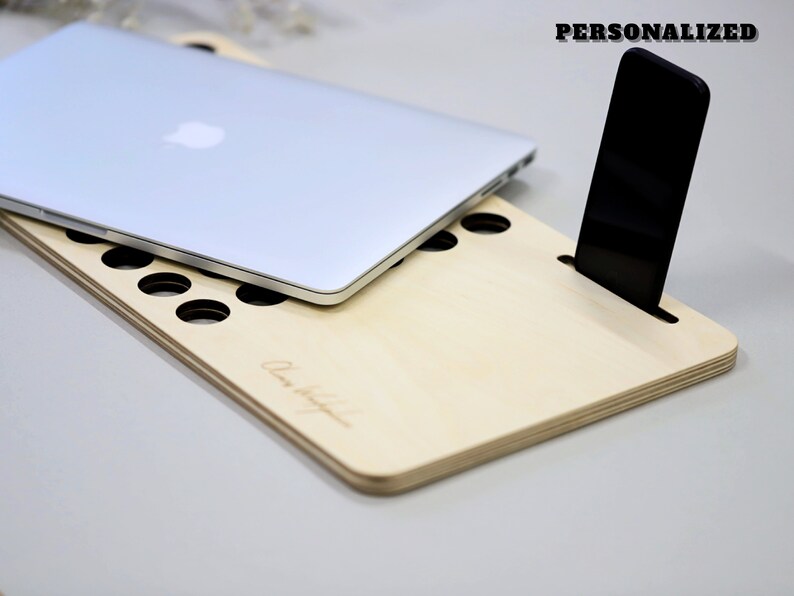 Personalized Lap Desk Gift For Boyfriend Desk Organizer Night