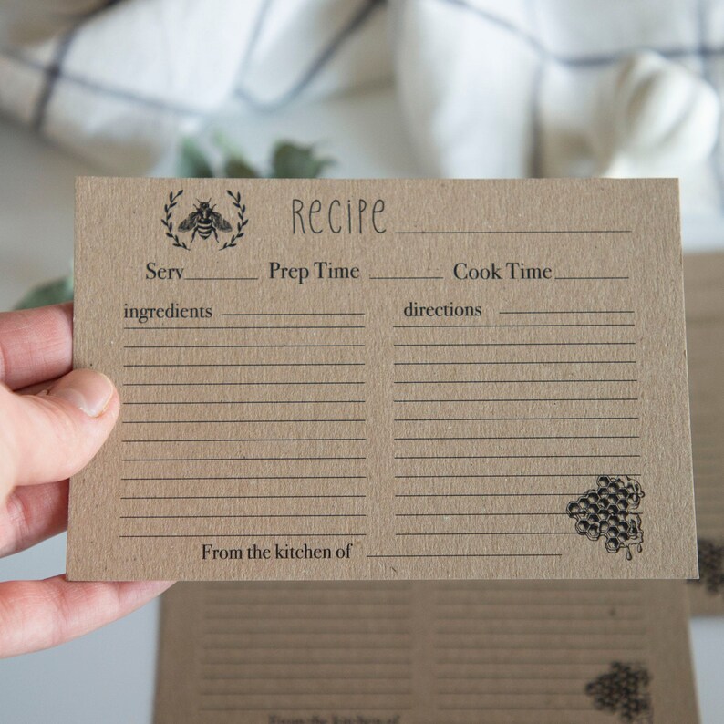 Wooden Recipe Box With Recipe Dividers for 4x6 Recipe Cards Etsy