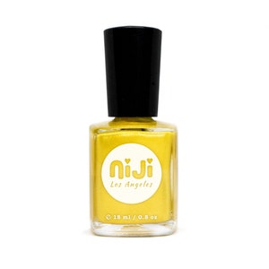Golden Nugget Yellow Shimmery Nail Polish: 10-Free Vegan Lacquer