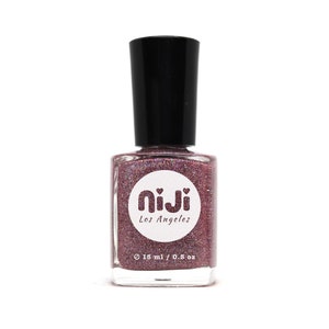 Pixie Goth Holographic Deep Pink Top Coat: Vegan Nail Polish