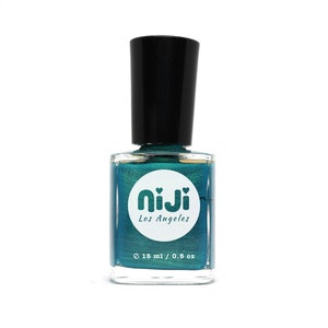 Shimmery Teal Green Nail Polish: Vegan 10-Free Lacquer