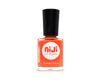 Esmalte de uñas Coral: Salmón de alto brillo, laca vegana 10-Free