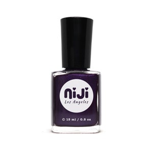 Dark & Stormy Eggplant Shimmery Nail Polish: 10-Free Vegan Lacquer