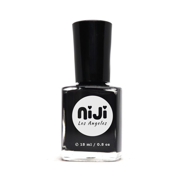 Dark Elf - Shimmery High Gloss Dark Sacramento Black 10-Free Vegan Cruelty-Free Natural Nail Polish Lacquer Vernes Esmalte