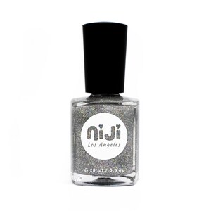 Holo NiJi Silver Top Coat: Holographic Rainbow Nail Polish