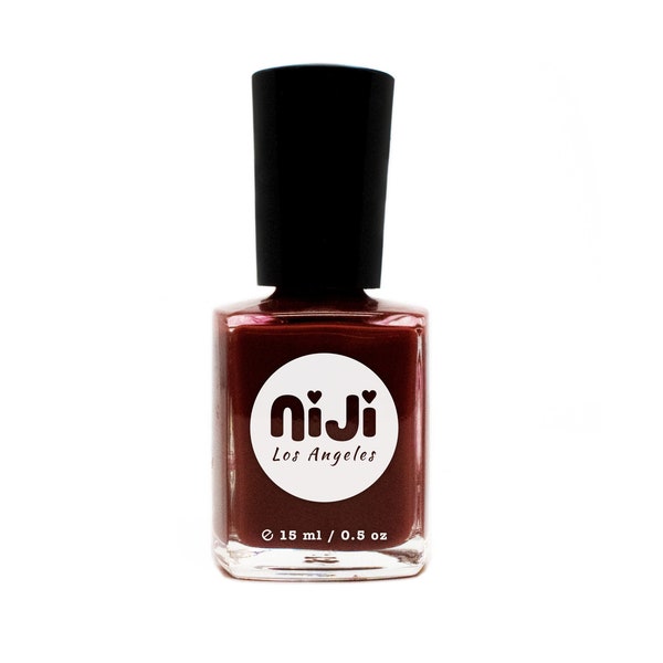 Cosmo Chocolate - Opaque High Gloss Chocolate Red Flat 10-Free Vegan Cruelty-Free Natural Nail Polish Lacquer Vernes Esmalte