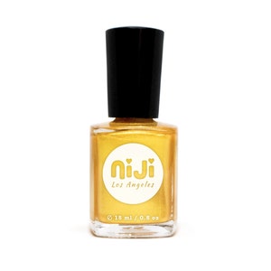 Esmalte de uñas amarillo Golden Nugget: brillo intenso, laca vegana 10-Free