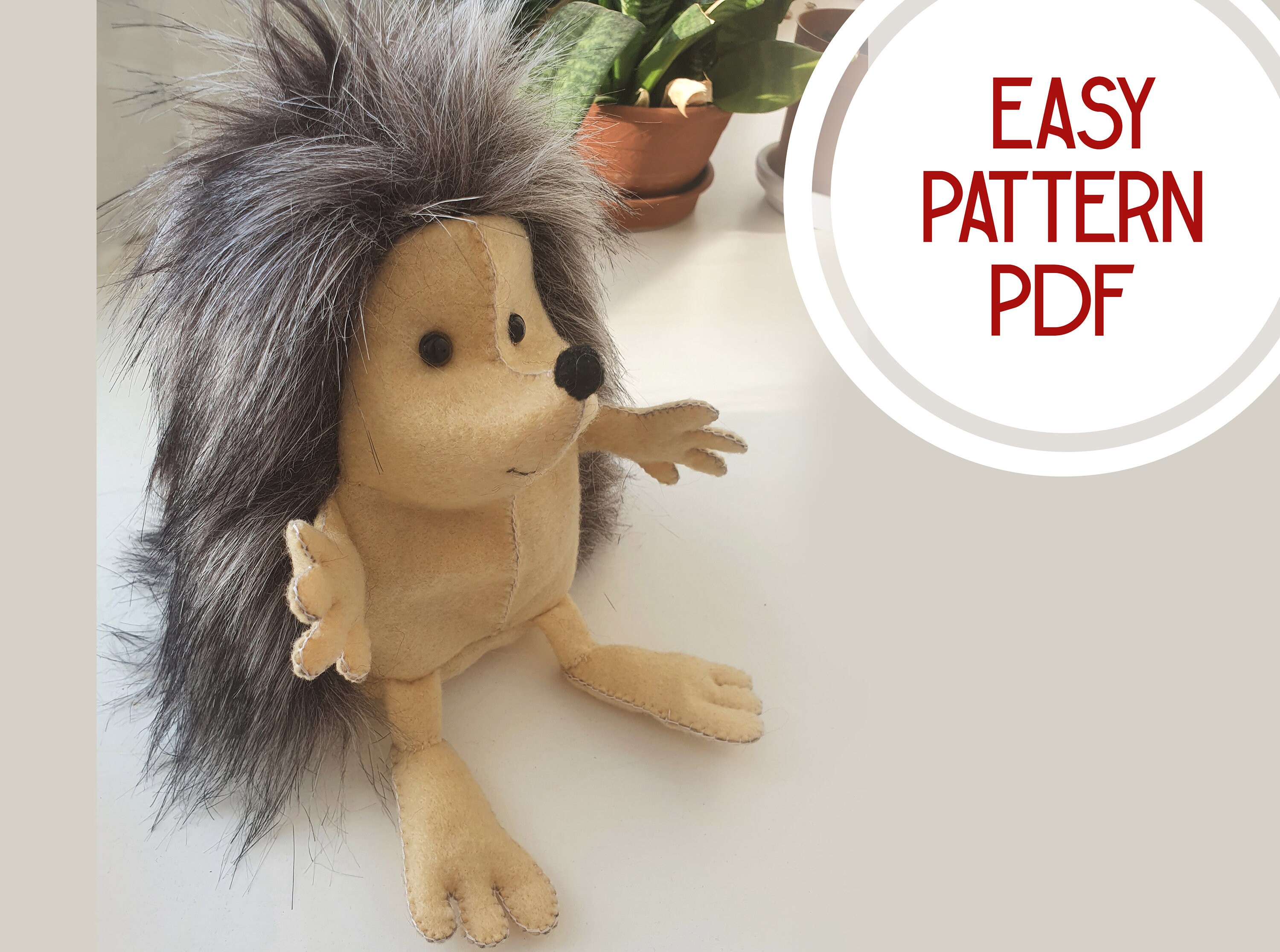 PDF Pattern Cute Hedgehog sewing pattern tutorial easy Etsy