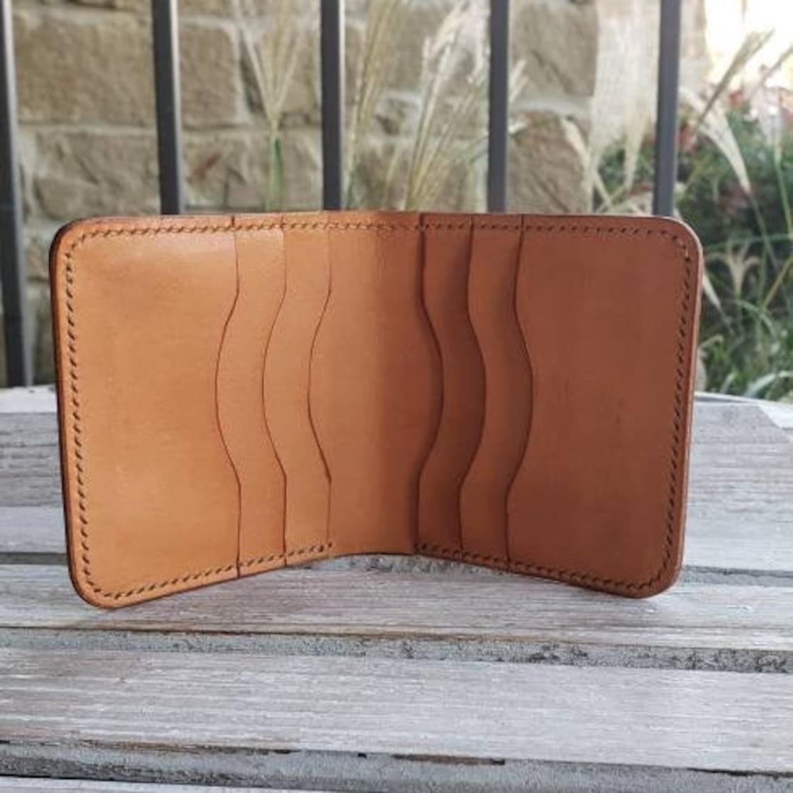 Bifold Wallet Wickett & Craig Leather Wallet Etsy
