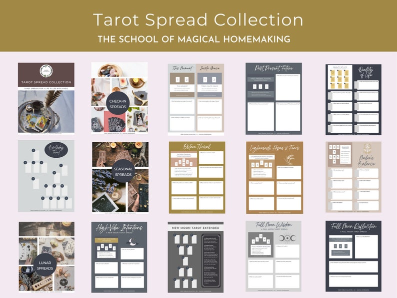 Tarot Spread Collection Love Business Creativity Personal Etsy