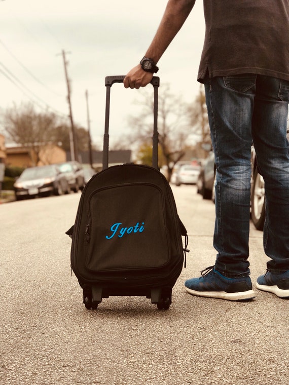 personalized rolling backpacks for school