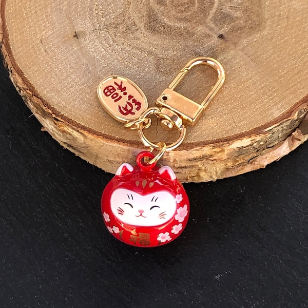 Japanischer Schlüsselanhänger | Glückskatze | Maneki neko | Glückskatze | Geschenk | Frau und Tochter